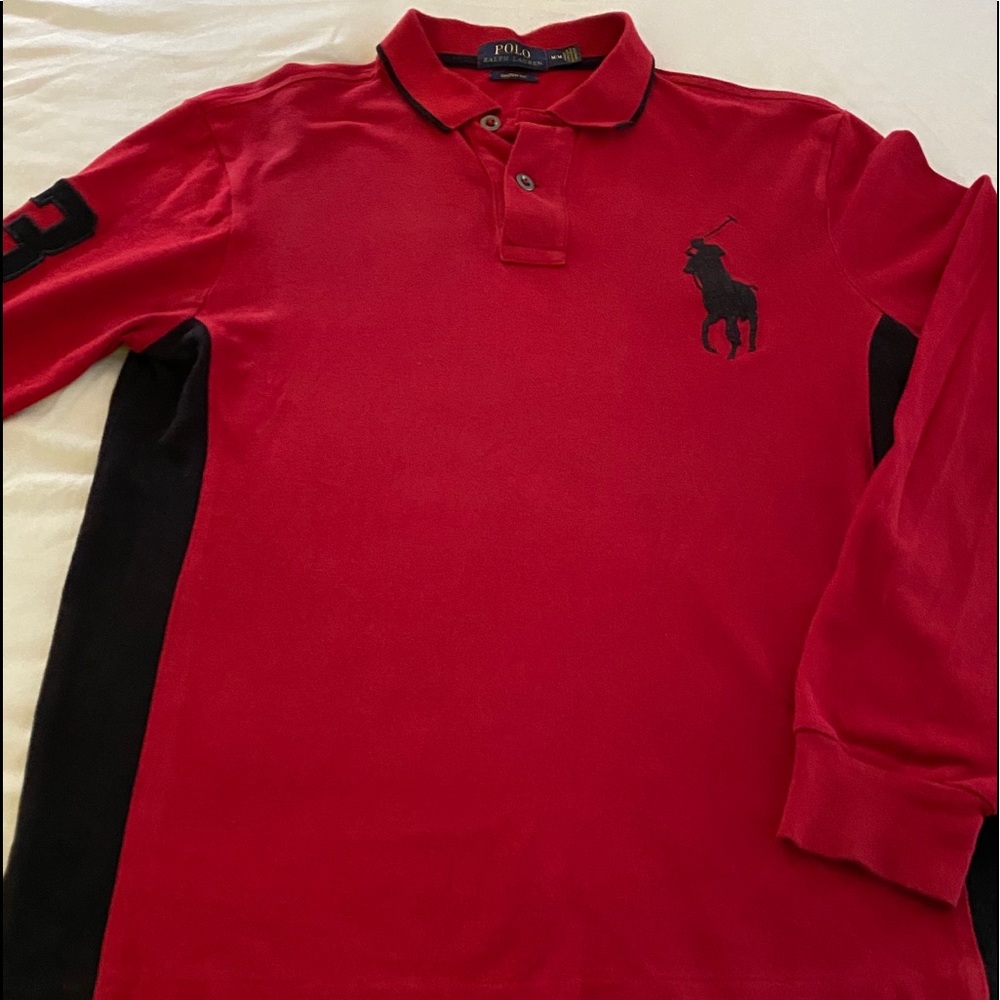 Men’s Ralph Lauren Long Sleeve Polo Shirt Size Med